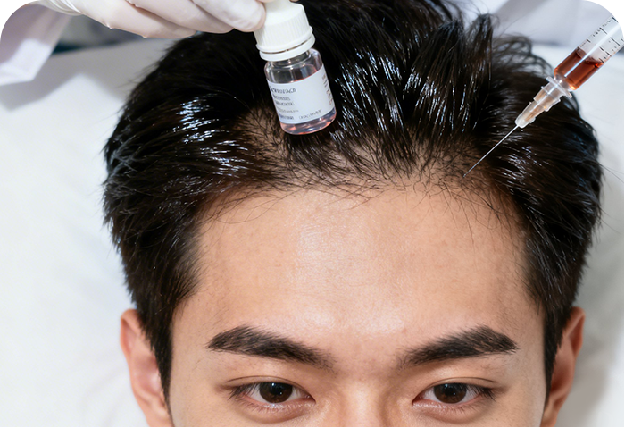 image of a man taking PRP